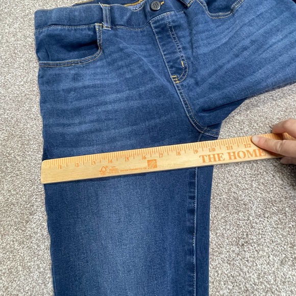 Betabrand womens pull on straight jeans size large high rise dark wash stretch - Picture 6 of 12